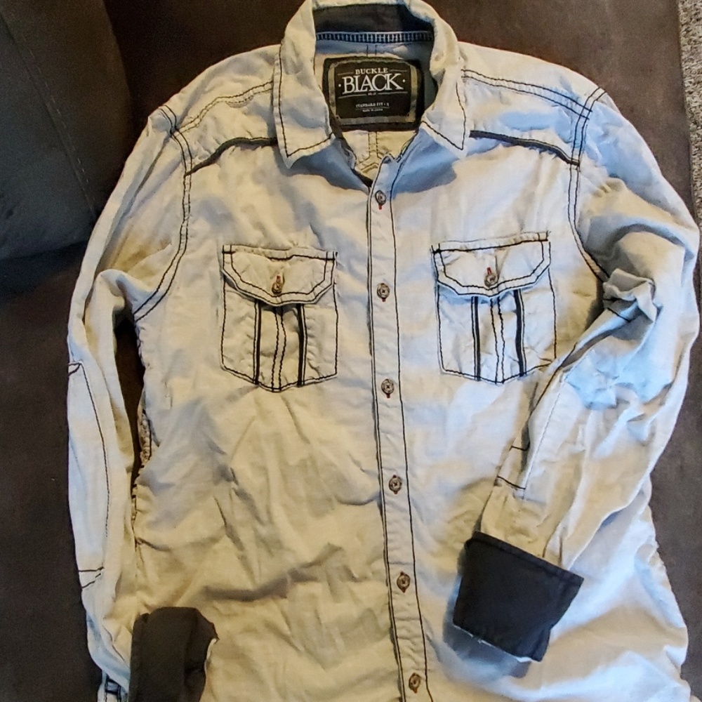 Mens BKE Long Sleeve Button Up Small